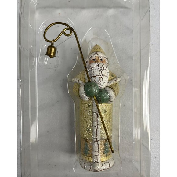 Hallmark Yuletide Santa 2002 Memories of Christmas Chalkware Ornament Postcard - Picture 11 of 16